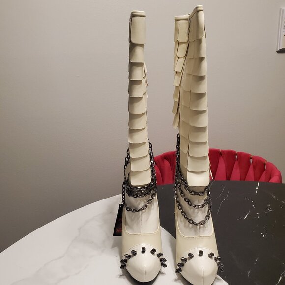 Hades size 6 5 inch caymene steampunk vegan leather boots - Picture 14 of 16